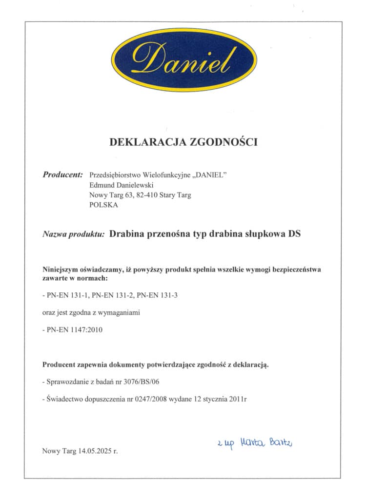 Deklaracja Producenta DS