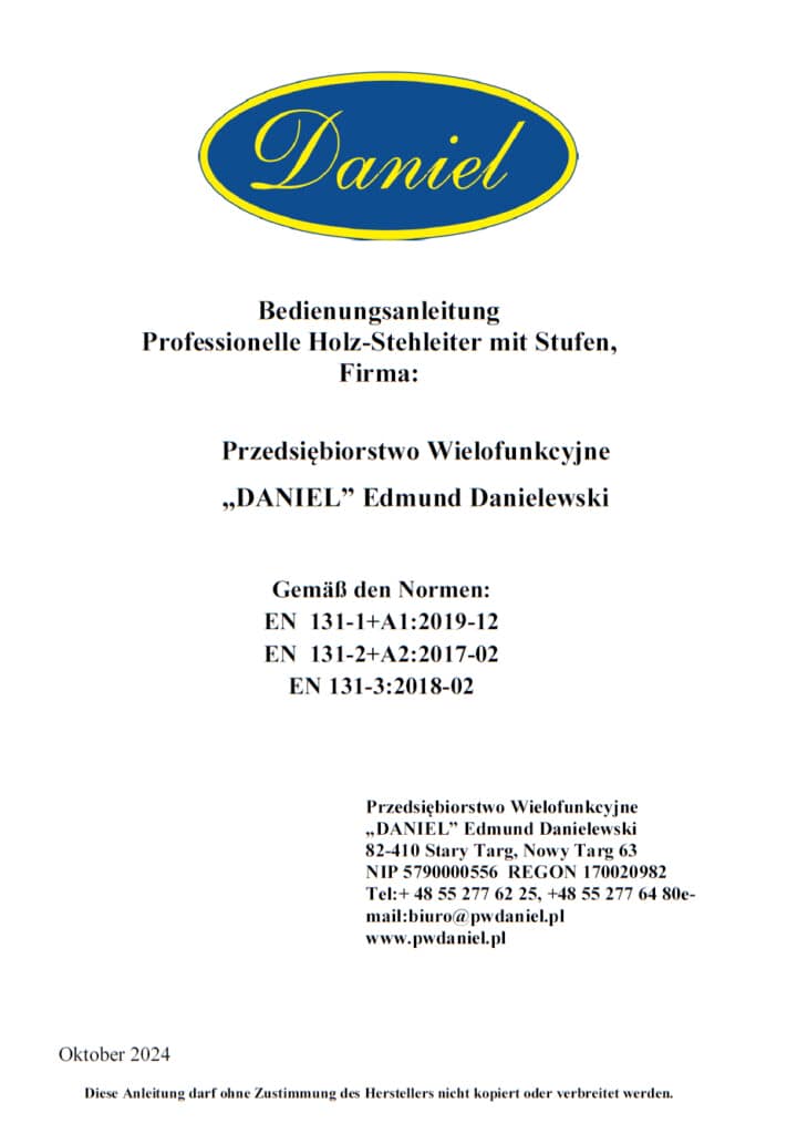 Professionelle Holztrittleiter mit Stufen